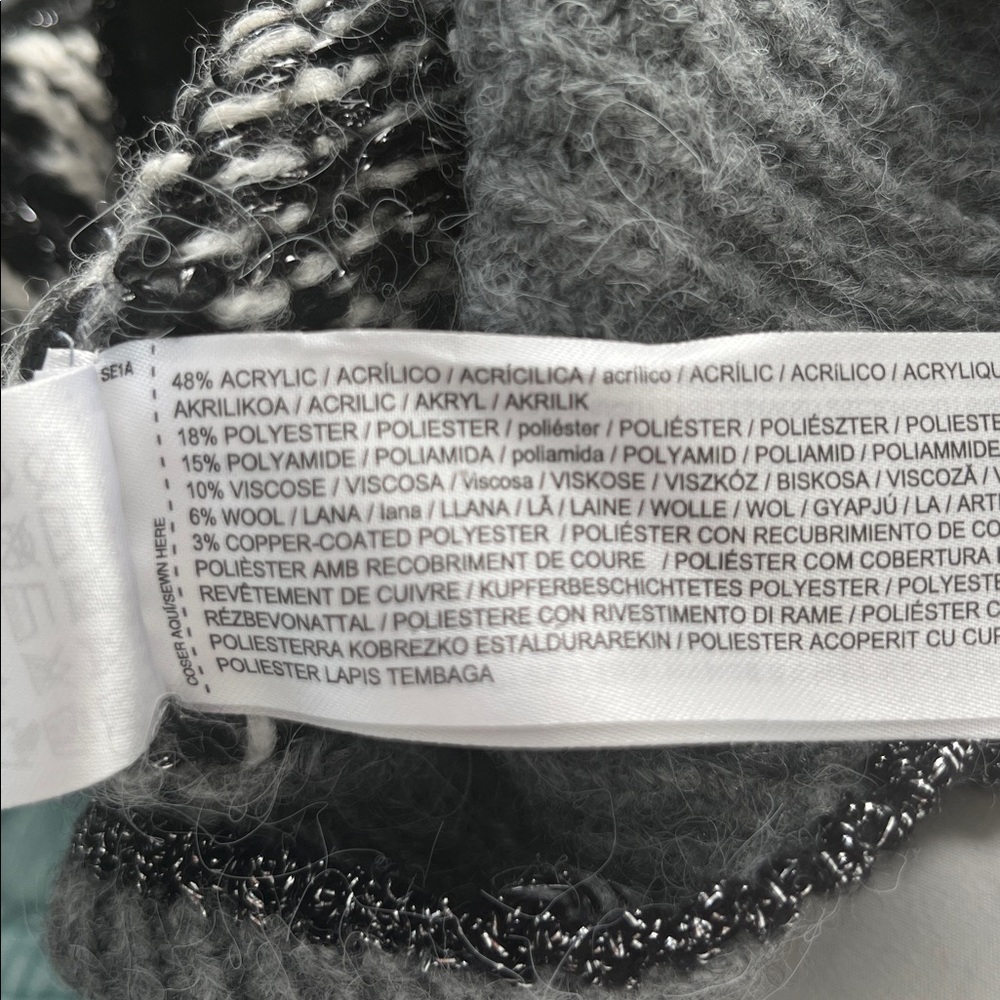 MANGO Wool Blend Metallic Crew Neck Sweater - Picture 5 of 5